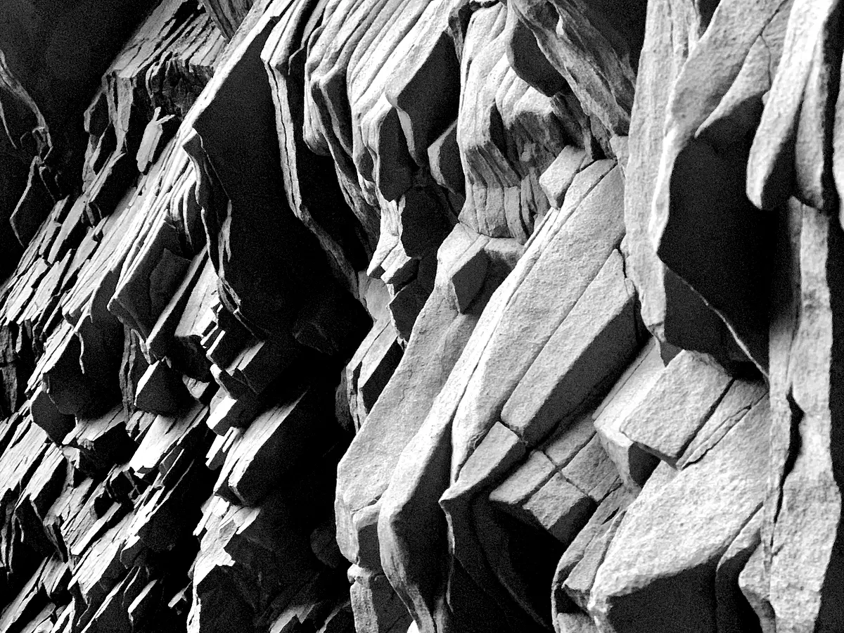 Fractured basalt columns